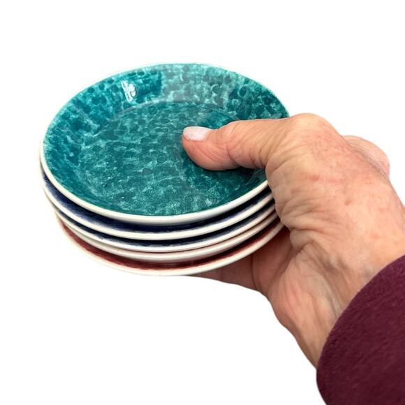 Rare Vintage Bassanella Made in Italy Tidbit Plates Set of 5 - Picture 7 of 10